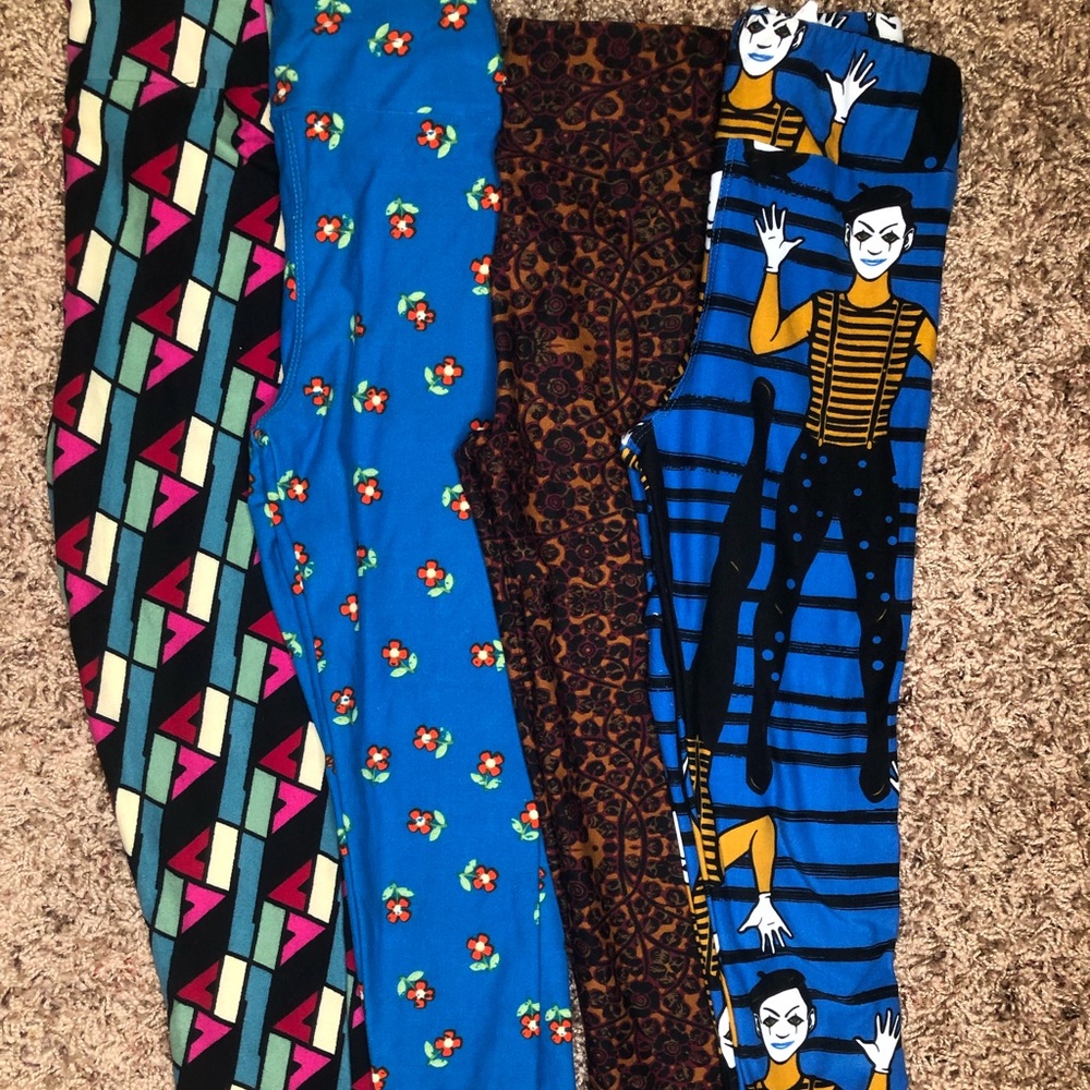 NWOT 4 pairs of s/m LuLaRoe kids leggings